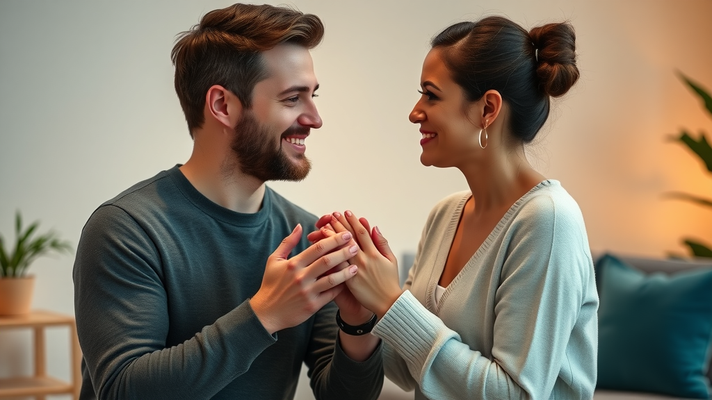 Behavioral couple therapy techniques in practice – couple holding hands during therapy session