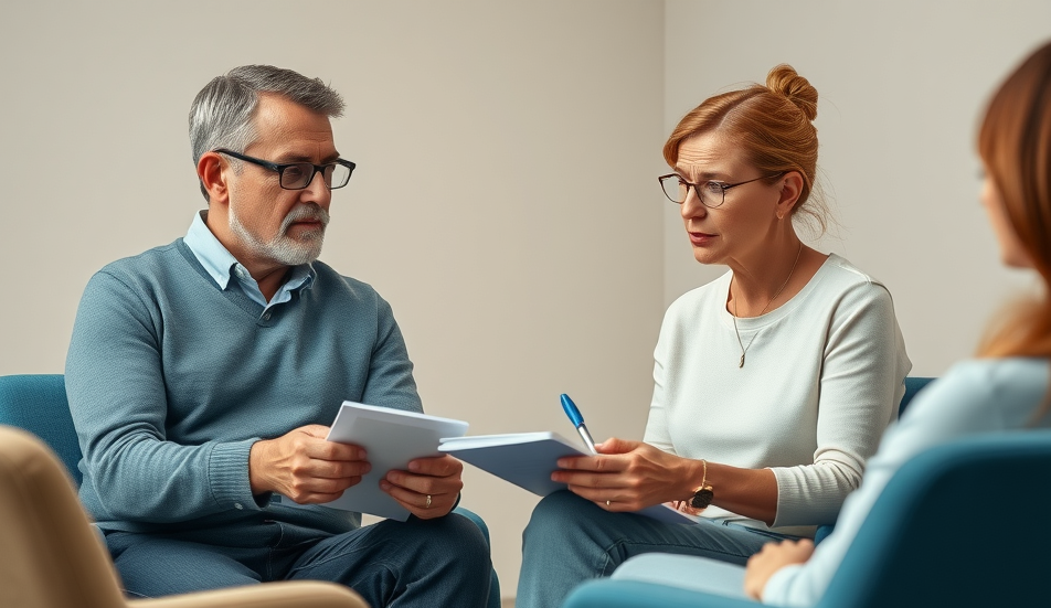Couple working through a disagreement with the help of a couples therapist in Brooklyn